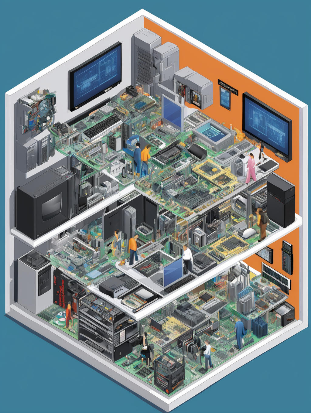 01967-337437994-_lora_Isometric Cutaway_1_Isometric Cutaway - isometric view of a computer's interior motherboard. There is a sales consultant a.png